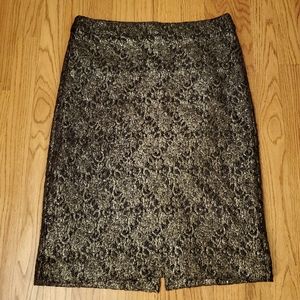 J.Crew Collection Palmilla Lace Metallic Skirt